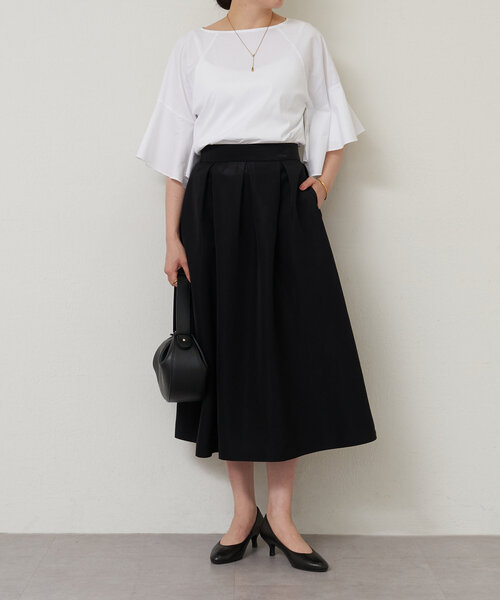 LIVETART(リヴェタート)の「フレアデザインスリーブブラウス(シャツ/ブラウス・レディース・ホワイト/グリーン・FREE)」の18枚目の写真