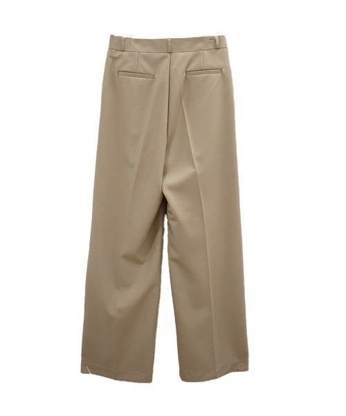 Reurie'（レウリィ）の「ダブルタックベーシックスラックス／double tuck basic slacks ロング丈 シンプル きれいめ オフィスカジュアル モード（スラックス・レディース・チャコールグレー/ベージュ・S/M）」の9枚目の写真
