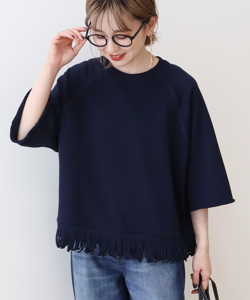 Americana ボリューム袖 ロゴプリントスウェット 日本製 ゆったり Americana ボリューム袖 ロゴプリントスウェット 日本製 ゆったり