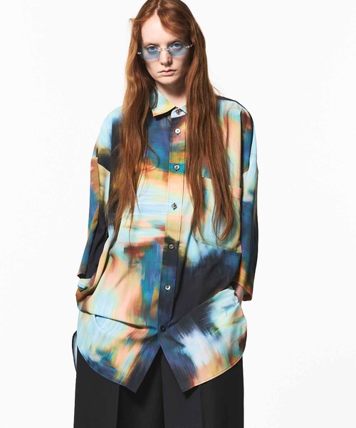 MAISON SPECIAL（メゾンスペシャル）の「《UNISEX》【LIMITED EDITION】ORIGINAL GRAPHIC Prime-Over Regular Collar Short Sleeve Shirt Coat/オリジナルグラフィックプライムオーバーレギュラーカラーショートスリーブシャツコート【MAISON SPECIAL/メゾンスペシャル】（シャツ/ブラウス・メンズ・その他4/その他11/その他6/その他5/その他3/その他2/その他10/その他8/その他12/その他9/その他7/その他1・2/1）」の8枚目の写真