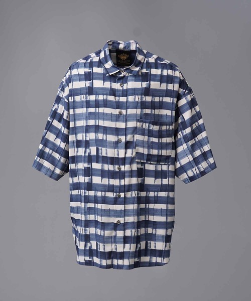 新品 LACE COMBI HALF SLEEVE JACKET SHIRT stein / シュタイン】OVERSIZED CUPRO OPEN COLLAR SS SHIRT