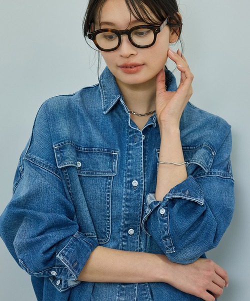 ROPE'(ロペ)の「【WEB・一部店舗限定】ボストンクリアレンズUVカットグラス/ケースセット(メガネ・レディース・ダークブラウン/ブラック・FREE)」の1枚目の写真