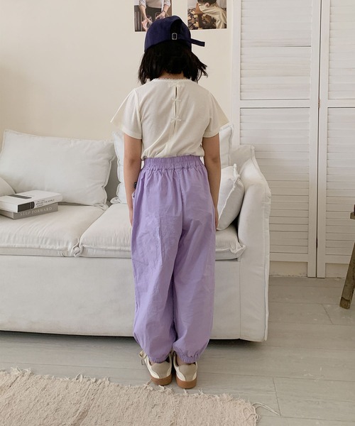 aimoha（アイモハ）の「【aimoha-KIDS-】リボン刺繍　ジョガーパンツ（カーゴパンツ・キッズ・ピンク/ホワイト/パープル・110/120/130/140/150）」の15枚目の写真