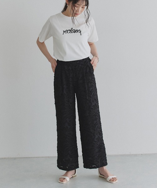 ECLAM(クラム)の「フリンジジャカードタックパンツ(その他パンツ・レディース・ブラック/アイボリー・M)」の17枚目の写真