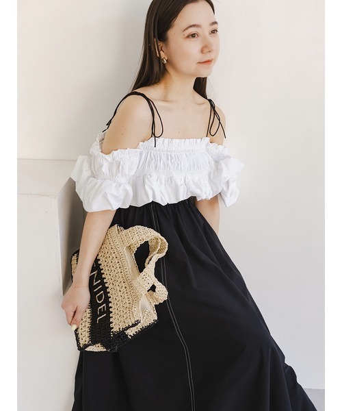 SNIDEL（スナイデル）の「スモッキングキャミワンピース（ワンピース