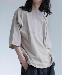 切替デザインドルマンルーズシルエット半袖Tシャツ