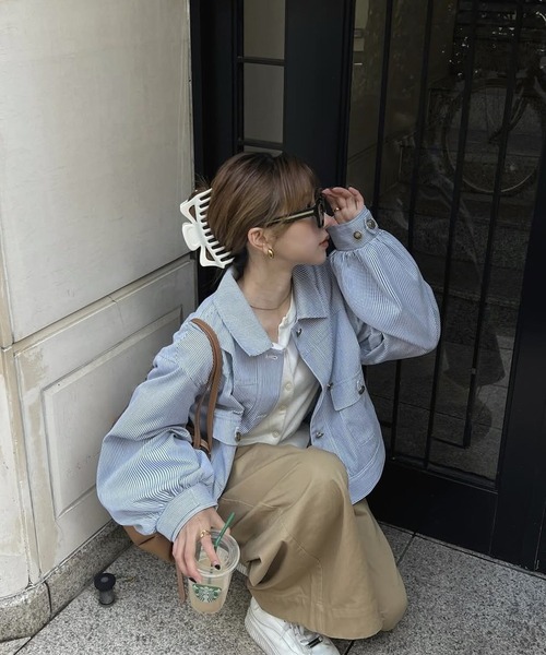 新品未使用‼️RANCLIC ストライプジャケット ストライプジャケット（その他アウター）｜RANCLIC（ランクリック）の