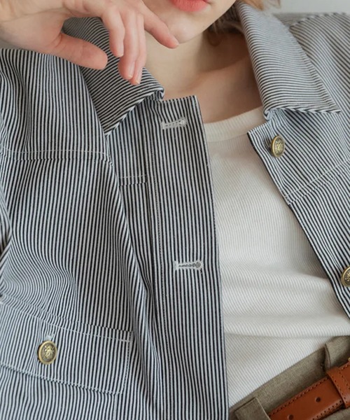 新品未使用‼️RANCLIC ストライプジャケット ストライプジャケット（その他アウター）｜RANCLIC（ランクリック）の