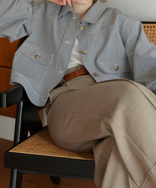 新品未使用‼️RANCLIC ストライプジャケット ストライプジャケット（その他アウター）｜RANCLIC（ランクリック）の