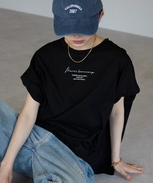 ミニロゴフレンチスリーブワイドTシャツ
