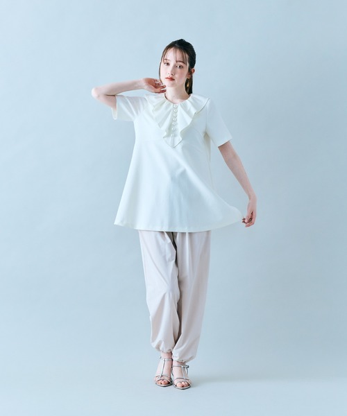 Audie a Muses(オーディアミューズ)の「スカラップカーゴパンツ(その他パンツ・レディース・ブラック/ベージュ/カーキ・38)」の9枚目の写真