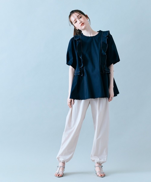 Audie a Muses(オーディアミューズ)の「スカラップカーゴパンツ(その他パンツ・レディース・ブラック/ベージュ/カーキ・38)」の10枚目の写真