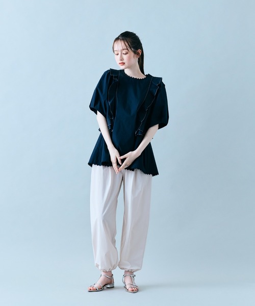 Audie a Muses(オーディアミューズ)の「スカラップカーゴパンツ(その他パンツ・レディース・ブラック/ベージュ/カーキ・38)」の11枚目の写真