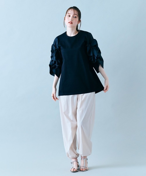 Audie a Muses(オーディアミューズ)の「スカラップカーゴパンツ(その他パンツ・レディース・ブラック/ベージュ/カーキ・38)」の13枚目の写真