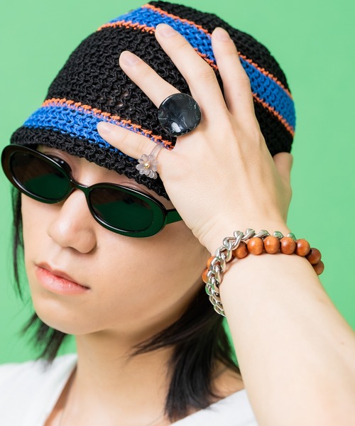 an meets zakka(アンミツザッカ)の「an meets zakka コンビフラワーレジンリング(14号)(リング・レディース・アイボリー/ライトブルー/グレー/ホワイト/ピンク/レッド/イエロー・FREE)」の8枚目の写真