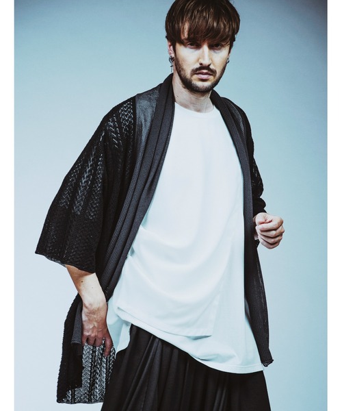 NO ID.(ノーアイディ)の「【NO ID.】Rivet Drape Big T-shirt / リベット ドレープ ビッグ Tシャツ(Tシャツ/カットソー・メンズ・グレー/ブラック/ホワイト・ONE SIZE)」の11枚目の写真