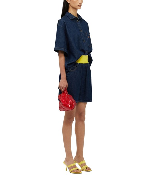 MSGM（エムエスジーエム）の「バックスリット デニムシャツ（シャツ/ブラウス・レディース・インディゴブルー・40）」の4枚目の写真