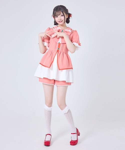 DearMyLove(ディアマイラブ)の「【Yes!プリキュア5Go!Go!×DML】キラキラビジューセットアップ(セットアップ・レディース・ライトブルー/ベビーピンク/ライトイエロー/オレンジ/ミント/ライトパープル・3L/SMALL/MEDIUM/LARGE/LL)」の6枚目の写真
