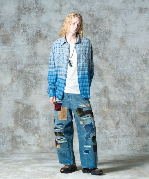 glamb（グラム）の「Mid Century Unplugged Denim / ミッドセンチュリーアンプラグドデニム（デニムパンツ・メンズ・ブラック/インディゴブルー・S/M/L）」の13枚目の写真