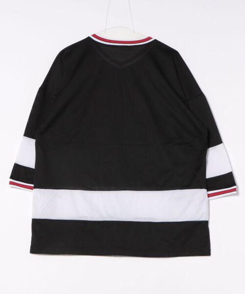 a.p.o.v.（エーピーオービー）の「a.p.o.v. CHICAGOロゴオーバーサイズメッシュゲームシャツ（Tシャツ/カットソー・メンズ・ブラック/レッド・ONESIZE）」の3枚目の写真