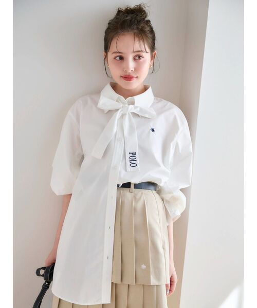 POLO BCS(ポロ ビーシーエス)の「【POLOBCSコラボ】マルチウェイオーバーシャツ(シャツ/ブラウス・レディース・オフホワイト/その他1/ピンク・FREE)」の5枚目の写真