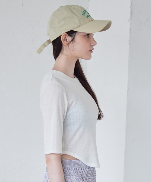 etre loin（エトルワン）の「Rose embroidery eyelet short top（Tシャツ/カットソー・レディース・グレー/ホワイト/ミント・M）」の10枚目の写真