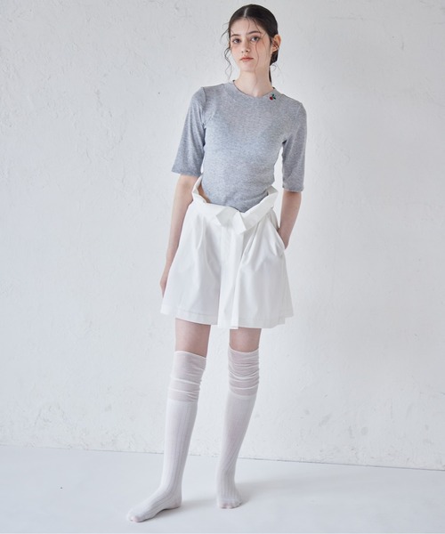 etre loin（エトルワン）の「Rose embroidery eyelet short top（Tシャツ/カットソー・レディース・グレー/ホワイト/ミント・M）」の20枚目の写真