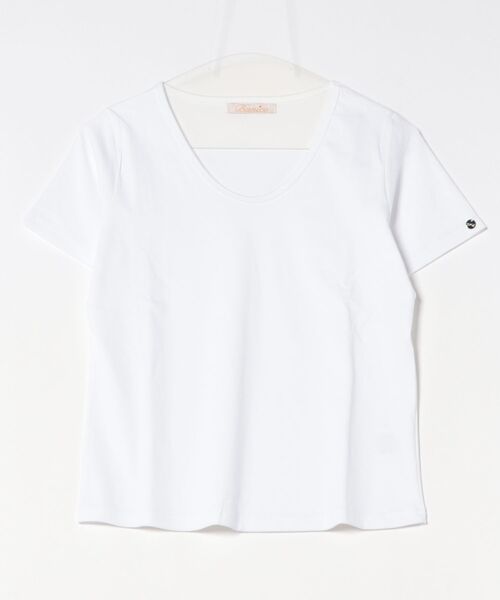 セール】Uネック美シルエットTシャツ（Tシャツ/カットソー