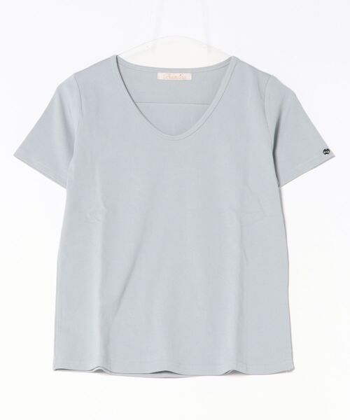 BANICO(バニコ)の「Uネック美シルエットTシャツ (SS)(Tシャツ/カットソー・レディース・ブルー/ブラック/ライトベージュ/ピンク/ホワイト/ライトグレー・FREE)」の19枚目の写真