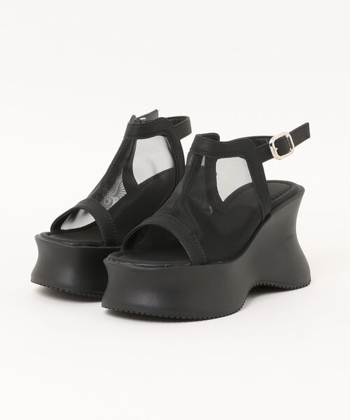 SISE プラットフォームサンダル 23AW NEW】JIL SANDER_women/レザー プラットフォームサンダル