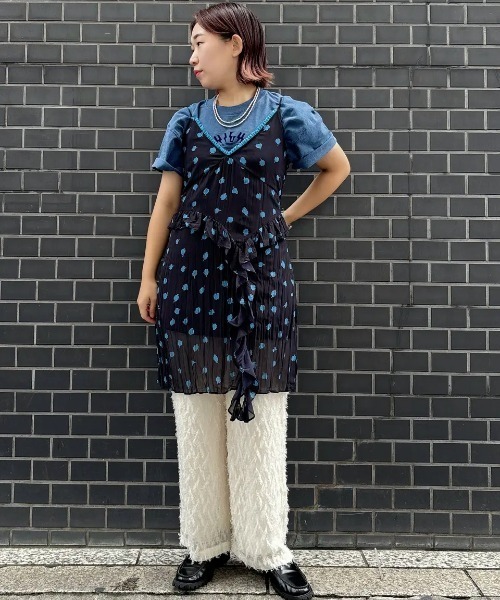 ROSE BUD（ローズバッド）の「FLOWER PRINT DRESS（ワンピース・レディース・ブラック/ベージュ・ONE SIZE）」の15枚目の写真