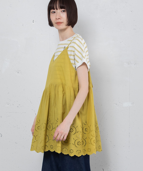セール】＜made in INDIA＞スカラップシフリー刺繍アウター