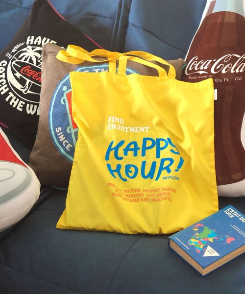 BAYFLOW（ベイフロー）の「BF TYPOトート2（トートバッグ・レディース・ブルー/イエロー・0）」の5枚目の写真