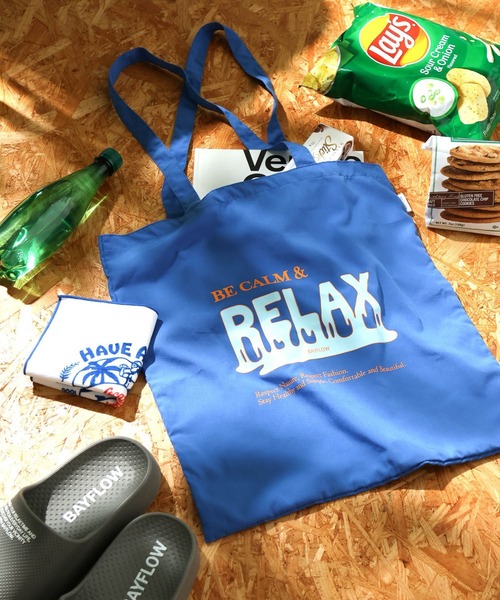 BAYFLOW（ベイフロー）の「BF TYPOトート2（トートバッグ・レディース・ブルー/イエロー・0）」の7枚目の写真