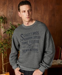 SCHOTT◆スウェット/-/コットン/GRY
