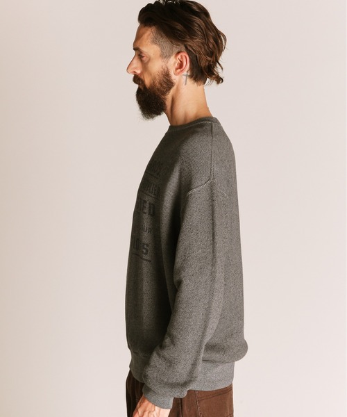 Schott(ショット)の「Schott/ショット/SALT AND PEPPER CREW SWEAT TIMETESTED FOUR GENERATIONS/ソルトアンドペッパー クルースウェット(スウェット・メンズ・チャコールグレー/オリーブ・M/L/XL/2XL)」の5枚目の写真