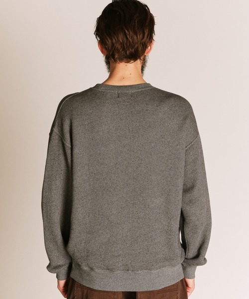 Schott(ショット)の「Schott/ショット/SALT AND PEPPER CREW SWEAT TIMETESTED FOUR GENERATIONS/ソルトアンドペッパー クルースウェット(スウェット・メンズ・チャコールグレー/オリーブ・M/L/XL/2XL)」の6枚目の写真