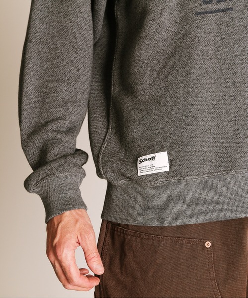 Schott(ショット)の「Schott/ショット/SALT AND PEPPER CREW SWEAT TIMETESTED FOUR GENERATIONS/ソルトアンドペッパー クルースウェット(スウェット・メンズ・チャコールグレー/オリーブ・M/L/XL/2XL)」の9枚目の写真