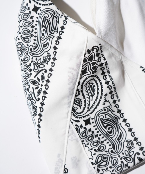 THRIFTY LOOK（スリフティールック）の「THRIFTY LOOK / スリフティールック HAV-A-HANK TRIANGLE SMALL TOTE ハバハンク キャンバス リメイク トライアングルトート（トートバッグ・メンズ・ホワイト/ブラック・FREE）」の13枚目の写真