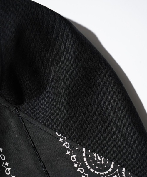 THRIFTY LOOK（スリフティールック）の「THRIFTY LOOK / スリフティールック HAV-A-HANK TRIANGLE SMALL TOTE ハバハンク キャンバス リメイク トライアングルトート（トートバッグ・メンズ・ホワイト/ブラック・FREE）」の5枚目の写真