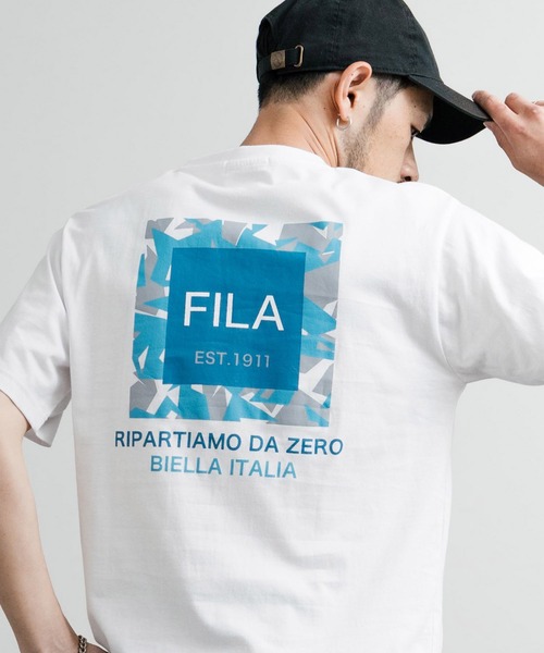 FILA(フィラ)の「FILA フィラ ワンポイントロゴ刺繍 BOX/サークル/アーチプリントクルーネック半袖Tシャツ(Tシャツ/カットソー・メンズ・カーキ/ブラック/ホワイト/ブラック系1/グレー系1/ネイビー系1/カーキ系1/ブルーグレー/グレイッシュベージュ/ホワイト系/ホワイト系1/ホワイト系2/グレー系2/杢グレー/ブラック系2/ネイビー系/ネイビー系2/ブラック系/カーキ系/ネイビー・M/L/LL)」の3枚目の写真