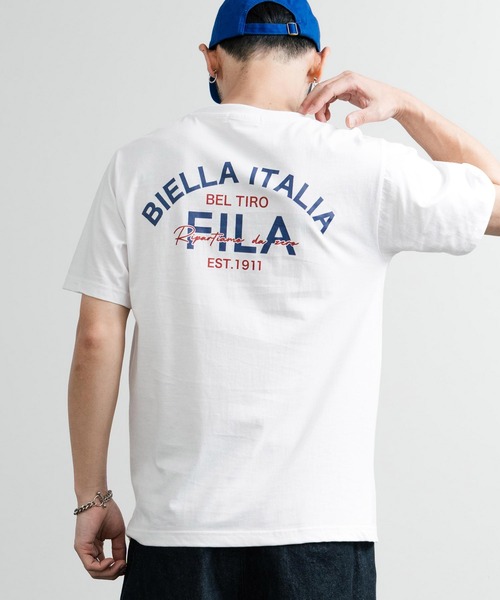 FILA(フィラ)の「FILA フィラ ワンポイントロゴ刺繍 BOX/サークル/アーチプリントクルーネック半袖Tシャツ(Tシャツ/カットソー・メンズ・カーキ/ブラック/ホワイト/ブラック系1/グレー系1/ネイビー系1/カーキ系1/ブルーグレー/グレイッシュベージュ/ホワイト系/ホワイト系1/ホワイト系2/グレー系2/杢グレー/ブラック系2/ネイビー系/ネイビー系2/ブラック系/カーキ系/ネイビー・M/L/LL)」の5枚目の写真