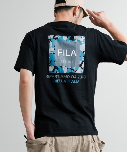 FILA(フィラ)の「FILA フィラ ワンポイントロゴ刺繍 BOX/サークル/アーチプリントクルーネック半袖Tシャツ(Tシャツ/カットソー・メンズ・カーキ/ブラック/ホワイト/ブラック系1/グレー系1/ネイビー系1/カーキ系1/ブルーグレー/グレイッシュベージュ/ホワイト系/ホワイト系1/ホワイト系2/グレー系2/杢グレー/ブラック系2/ネイビー系/ネイビー系2/ブラック系/カーキ系/ネイビー・M/L/LL)」の7枚目の写真