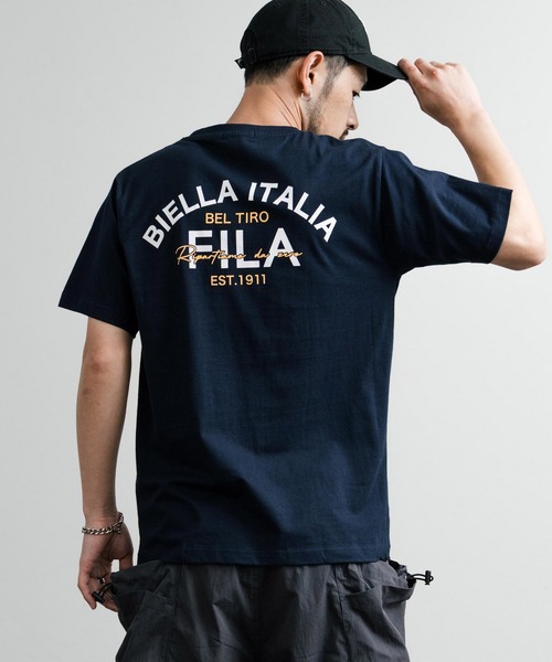 FILA(フィラ)の「FILA フィラ ワンポイントロゴ刺繍 BOX/サークル/アーチプリントクルーネック半袖Tシャツ(Tシャツ/カットソー・メンズ・カーキ/ブラック/ホワイト/ブラック系1/グレー系1/ネイビー系1/カーキ系1/ブルーグレー/グレイッシュベージュ/ホワイト系/ホワイト系1/ホワイト系2/グレー系2/杢グレー/ブラック系2/ネイビー系/ネイビー系2/ブラック系/カーキ系/ネイビー・M/L/LL)」の20枚目の写真