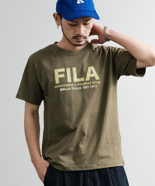 FILA(フィラ)の「FILA フィラ ワンポイントロゴ刺繍 BOX/サークル/アーチプリントクルーネック半袖Tシャツ(Tシャツ/カットソー・メンズ・カーキ/ブラック/ホワイト/ブラック系1/グレー系1/ネイビー系1/カーキ系1/ブルーグレー/グレイッシュベージュ/ホワイト系/ホワイト系1/ホワイト系2/グレー系2/杢グレー/ブラック系2/ネイビー系/ネイビー系2/ブラック系/カーキ系/ネイビー・M/L/LL)」の14枚目の写真