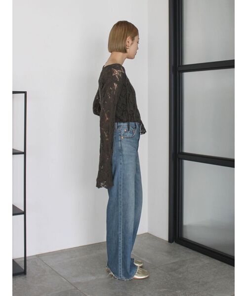 Ungrid（アングリッド）の「2Way透かし編みルーズニット（ニット/セーター・レディース・オフホワイト/チャコールグレー・FREE）」の15枚目の写真