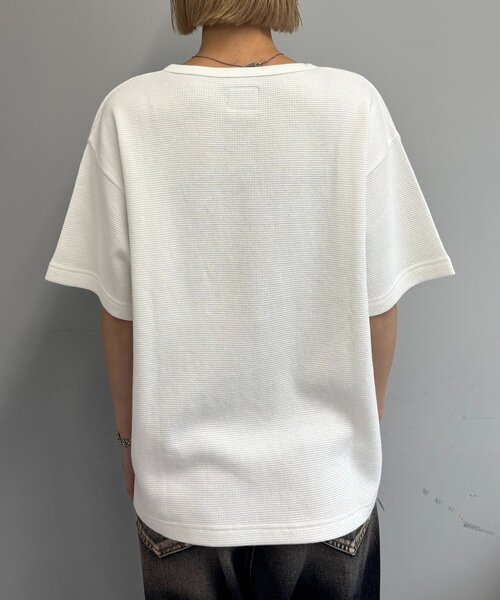 Sourcream（サワークリーム）の「【Sourcream/サワークリーム】ワッフルヘンリーネックTEE / 2サイズ（Tシャツ/カットソー・レディース・ホワイト/グレー/チャコールグレー/ブラック・LARGE/MEDIUM）」の12枚目の写真