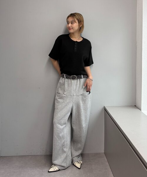 tシャツ 「Sourcream/サワークリーム」ワッフルヘンリーネックTEE / 2サイズ レディース メンズ セール】【Sourcream/サワークリーム】ワッフルヘンリーネック