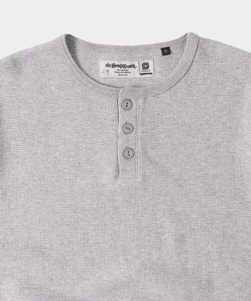 Sourcream（サワークリーム）の「【Sourcream/サワークリーム】ワッフルヘンリーネックTEE / 2サイズ（Tシャツ/カットソー・レディース・ホワイト/グレー/チャコールグレー/ブラック・LARGE/MEDIUM）」の21枚目の写真