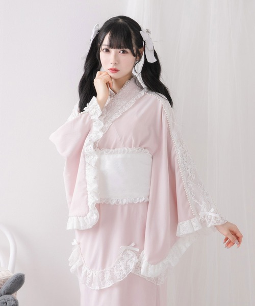 お嬢様パールレースフリル浴衣（浴衣）｜DearMyLove（ディア